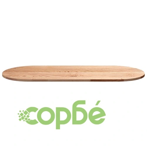 Овален плот за маса от масивно дъбово дърво, 140x60x2 см ➤ топ цена ➤ sorbe.bg