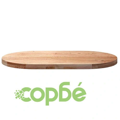 Овален плот за маса от масивно дъбово дърво, 100x50x4 см ➤ топ цена ➤ sorbe.bg