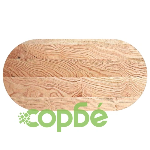 Овален плот за маса от масивно дъбово дърво, 120x60x4 см ➤ топ цена ➤ sorbe.bg