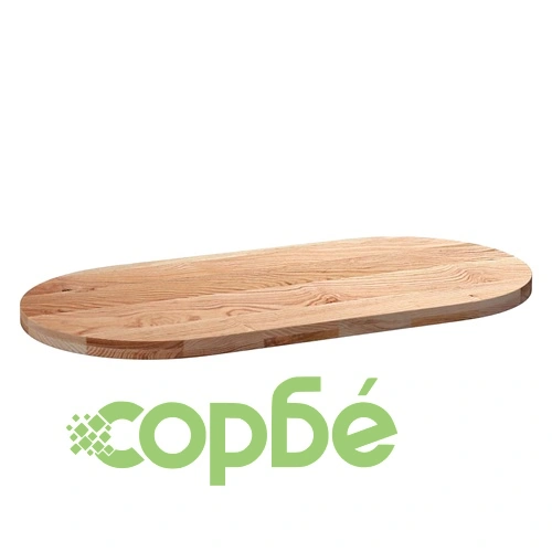 Овален плот за маса от масивно дъбово дърво, 120x60x4 см ➤ топ цена ➤ sorbe.bg