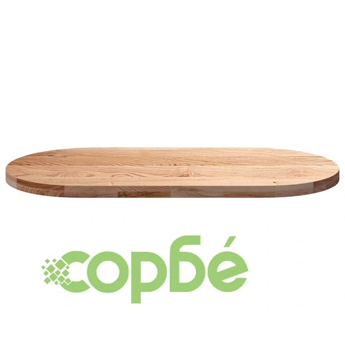 Овален плот за маса от масивно дъбово дърво, 120x60x4 см ➤ топ цена ➤ sorbe.bg