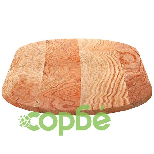 Овален плот за маса от масивен дъб, светлокафяв, 120x60x2 см ➤ топ цена ➤ sorbe.bg