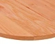 Овален плот за маса от масивен дъб, светлокафяв, 120x60x2 см