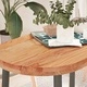 Овален плот за маса от масивен дъб, светлокафяв, 100x50x4 см