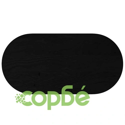 Овален плот за маса от масивен дъб, тъмнокафяв, 120x60x2 см ➤ топ цена ➤ sorbe.bg