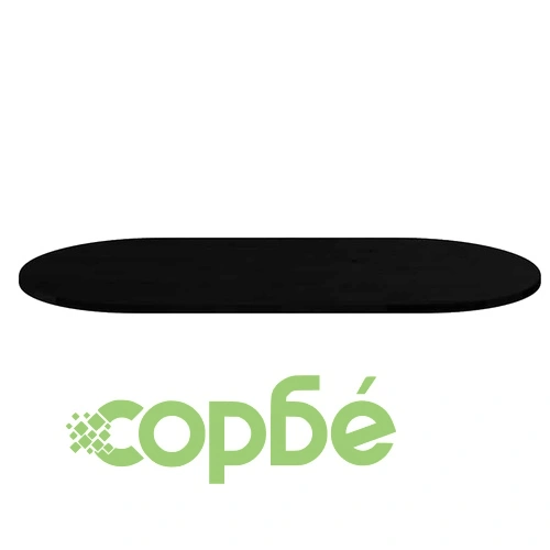 Овален плот за маса от масивен дъб, тъмнокафяв, 120x60x2 см ➤ топ цена ➤ sorbe.bg