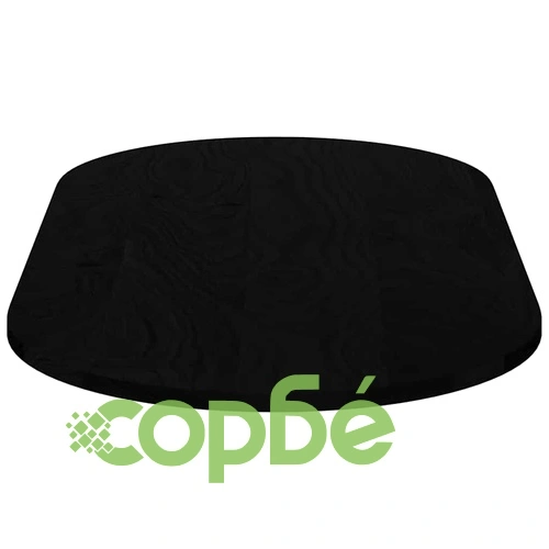 Овален плот за маса от масивен дъб, тъмнокафяв, 120x60x2 см ➤ топ цена ➤ sorbe.bg