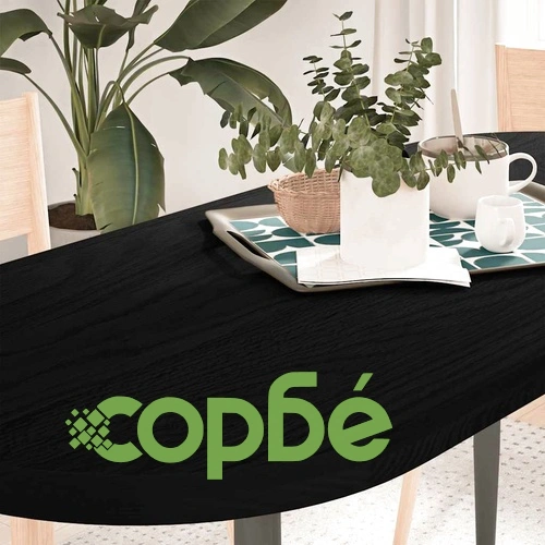 Овален плот за маса от масивен дъб, тъмнокафяв, 140x60x4 см ➤ топ цена ➤ sorbe.bg