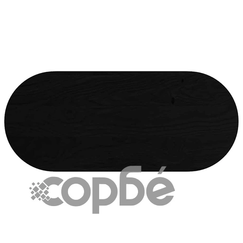 Овален плот за маса от масивен дъб, тъмнокафяв, 140x60x4 см ➤ топ цена ➤ sorbe.bg