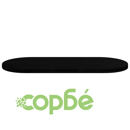 Овален плот за маса от масивен дъб, тъмнокафяв, 140x60x4 см ➤ топ цена ➤ sorbe.bg