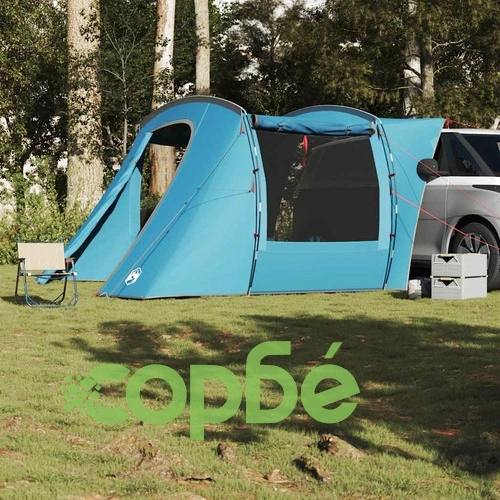 Автомобилна палатка за къмпинг Blue Waterproof 335x352x217 см от полиестер с PU покритие ➤ топ цена ➤ sorbe.bg