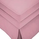 Розова кадифена кушетка с болстер и десен подлакътник, 145x56x70 см