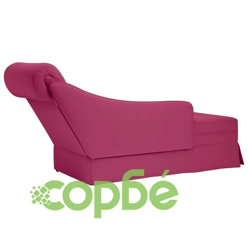 Кушетка с болстер и десен подлакътник от кадифе, виненочервена, 145x56x70 см ➤ топ цена ➤ sorbe.bg