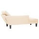 Луксозен Шезлонг с Възглавница от Кремава Велурена Материя, 132 x 56 x 70 см