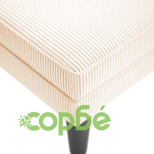 Луксозен Шезлонг с Възглавница от Кремава Велурена Материя, 132 x 56 x 70 см ➤ топ цена ➤ sorbe.bg