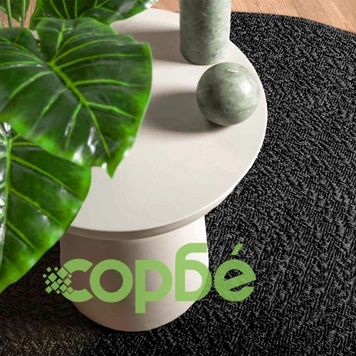 Кръгъл килим ZIZUR,  160 см, визия юта, полипропилен, за закрито и открито пространство ➤ топ цена ➤ sorbe.bg