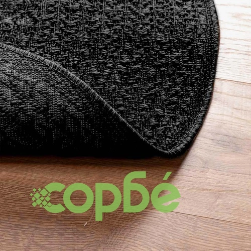 Кръгъл килим ZIZUR,  160 см, визия юта, полипропилен, за закрито и открито пространство ➤ топ цена ➤ sorbe.bg