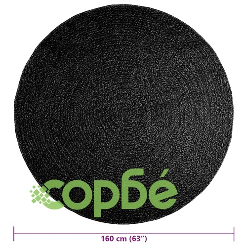 Кръгъл килим ZIZUR,  160 см, визия юта, полипропилен, за закрито и открито пространство ➤ топ цена ➤ sorbe.bg