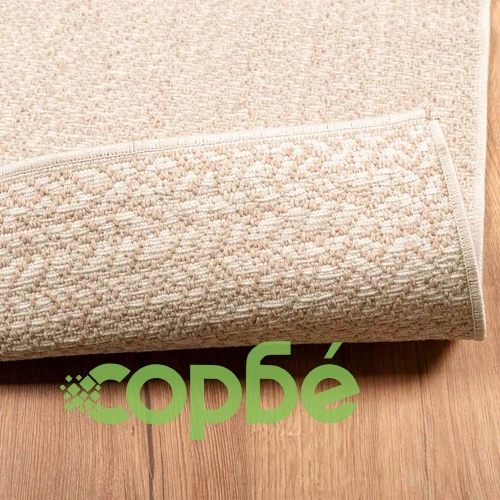 Килим ZIZUR, 100x200 см, визия на юта, за закрито и открито, бежов ➤ топ цена ➤ sorbe.bg