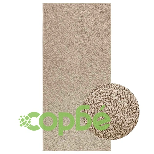 Килим ZIZUR с визия юта 100x200 см, бежов, за закрито и открито ➤ топ цена ➤ sorbe.bg