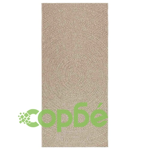 Килим ZIZUR с визия юта 100x200 см, бежов, за закрито и открито ➤ топ цена ➤ sorbe.bg