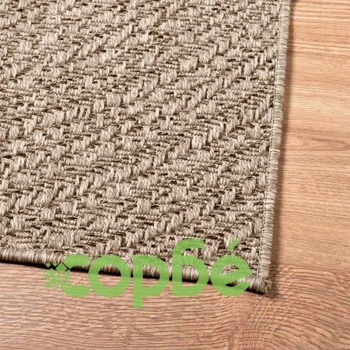 Килим ZIZUR с визия юта 100x200 см, бежов, за закрито и открито ➤ топ цена ➤ sorbe.bg