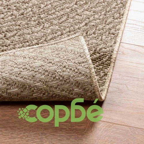 Килим ZIZUR с визия юта 100x200 см, бежов, за закрито и открито ➤ топ цена ➤ sorbe.bg