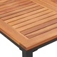 Градинска маса от масивно акациево дърво и метал 180x90x75 см