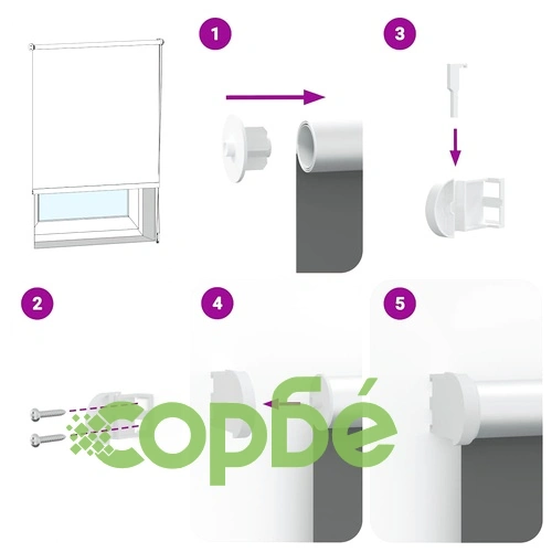 Ролетна щора Blackout, черна, 165x210 см, полиестер, ширина на плата 161,6 см ➤ топ цена ➤ sorbe.bg