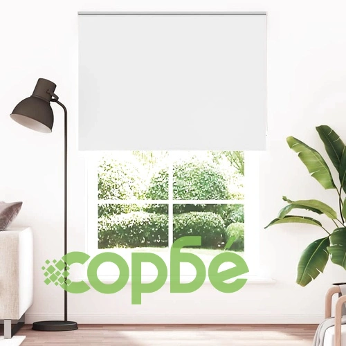 Ролкова щора Blackout бяла 165x210 см от полиестер - ширина на плата 161,6 см ➤ топ цена ➤ sorbe.bg