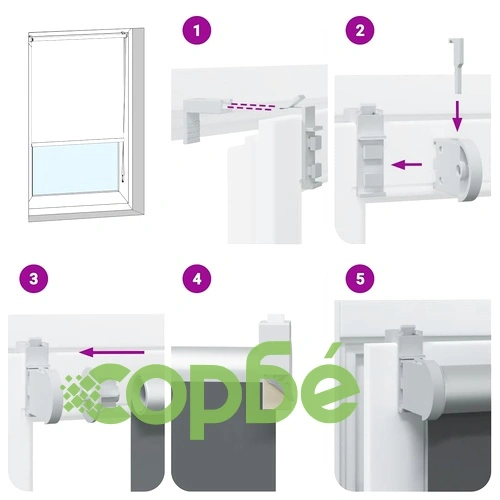 Ролкова щора Blackout бяла 165x210 см от полиестер - ширина на плата 161,6 см ➤ топ цена ➤ sorbe.bg