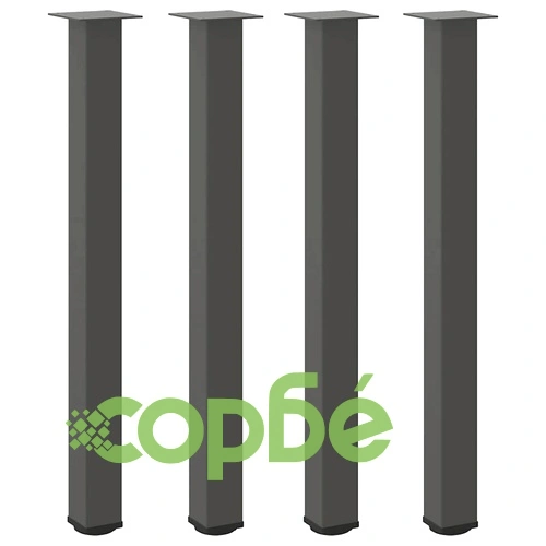 Крака за бар маса от стомана, 4 бр., антрацит, 90-92 см, регулируеми ➤ топ цена ➤ sorbe.bg