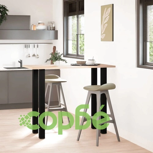 Крака за бар маса 4 бр. черни 110-112 см от прахово боядисана стомана ➤ топ цена ➤ sorbe.bg