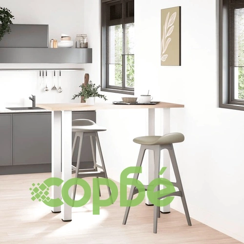 Крака за бар маса 4 бр. бели 110-112 см стомана с регулируеми нивелири ➤ топ цена ➤ sorbe.bg