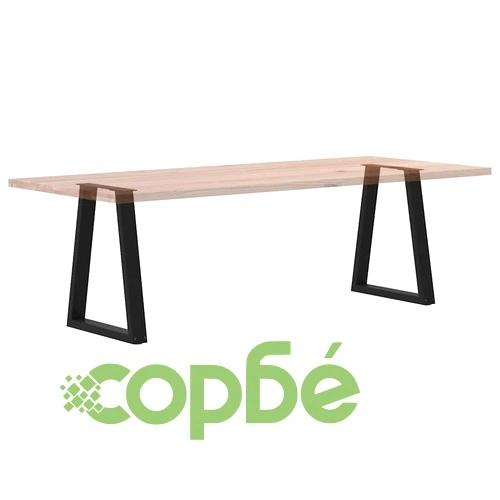 V-образни крака за холна маса 2 бр, черни, 50x(72-73)см, стоманени ➤ топ цена ➤ sorbe.bg