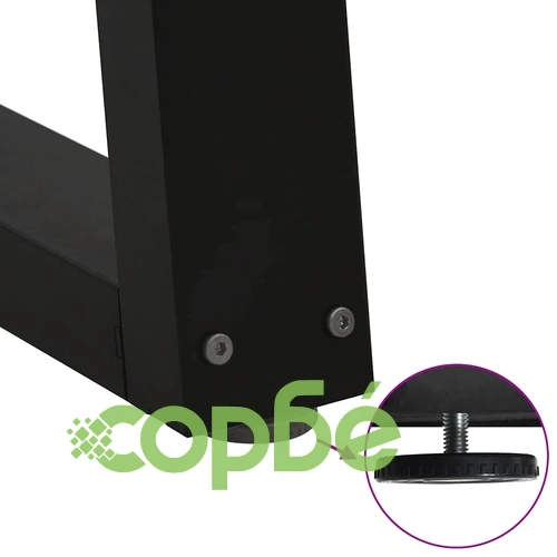 V-образни крака за холна маса 2 бр, черни, 50x(72-73)см, стоманени ➤ топ цена ➤ sorbe.bg