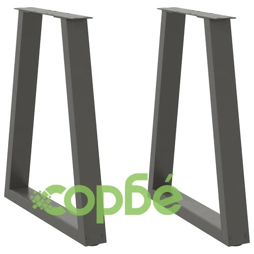 V-образни крака за холна маса, 2 бр., антрацит, 50x(72-73) см, стомана ➤ топ цена ➤ sorbe.bg