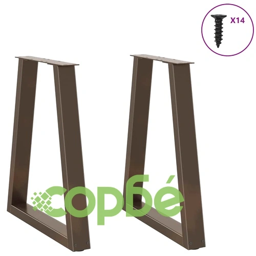 Крака за трапезна маса V-образна форма 2 бр. стомана 50x(72-73,3) см ➤ топ цена ➤ sorbe.bg