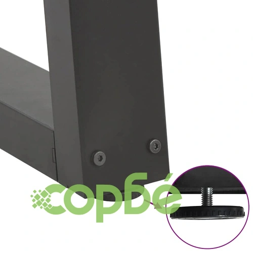 V-образни крака за трапезна маса от стомана, 2 броя, Антрацит, 70x(72-73,3) см ➤ топ цена ➤ sorbe.bg