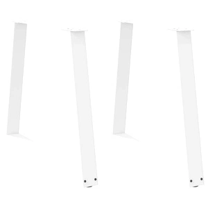 Крака за трапезна маса V-образна форма 2 бр. бели 80x(72-73,3) см стоманени