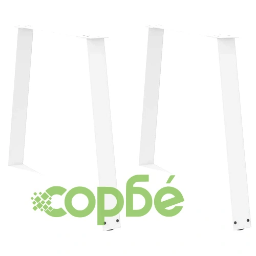 Крака за трапезна маса V-образна форма 2 бр. бели 80x(72-73,3) см стоманени ➤ топ цена ➤ sorbe.bg