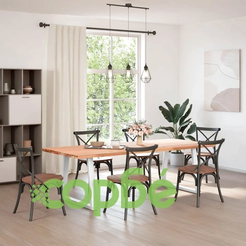 Крака за трапезна маса V-образна форма 2 бр. бели 80x(72-73,3) см стоманени ➤ топ цена ➤ sorbe.bg