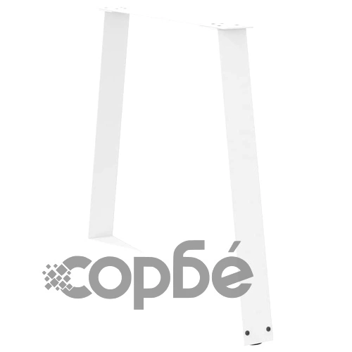 Крака за трапезна маса V-образна форма 2 бр. бели 80x(72-73,3) см стоманени ➤ топ цена ➤ sorbe.bg