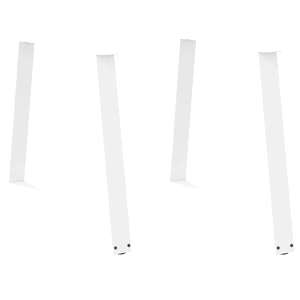 Крака за трапезна маса V-образна форма, стомана, бели, 2 бр., 90x(72-73,3) см