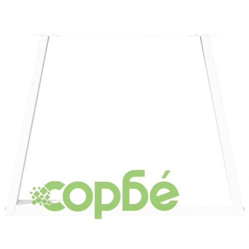 Крака за трапезна маса V-образна форма, стомана, бели, 2 бр., 90x(72-73,3) см ➤ топ цена ➤ sorbe.bg