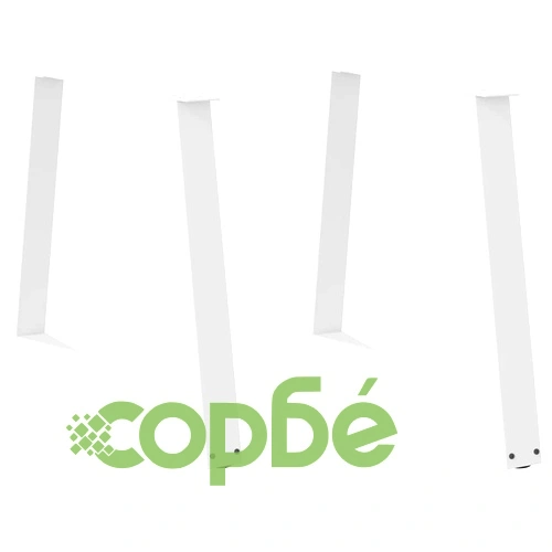 Крака за трапезна маса V-образна форма 2 бр. 100x(72-73,3) см от стомана в бяло ➤ топ цена ➤ sorbe.bg