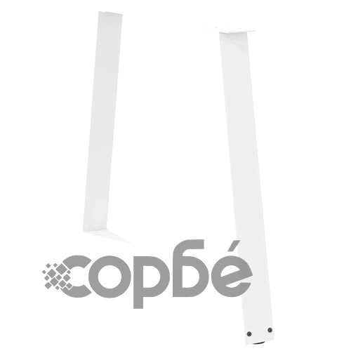 Крака за трапезна маса V-образна форма 2 бр. 100x(72-73,3) см от стомана в бяло ➤ топ цена ➤ sorbe.bg