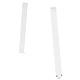 Крака за трапезна маса V-образна форма 2 бр. 100x(72-73,3) см от стомана в бяло