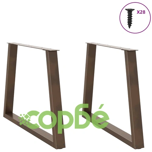 V-образни крака за трапезна маса, 2 бр, стомана, 100x(72-73,3) см ➤ топ цена ➤ sorbe.bg