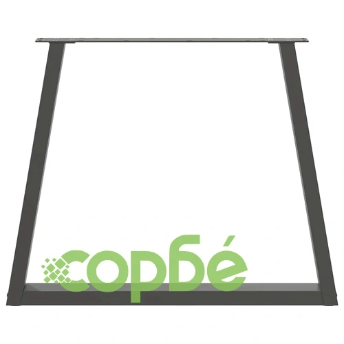 V-образни крака за трапезна маса от стомана - 3 бр, Антрацит, 70x(72-73,3) см ➤ топ цена ➤ sorbe.bg